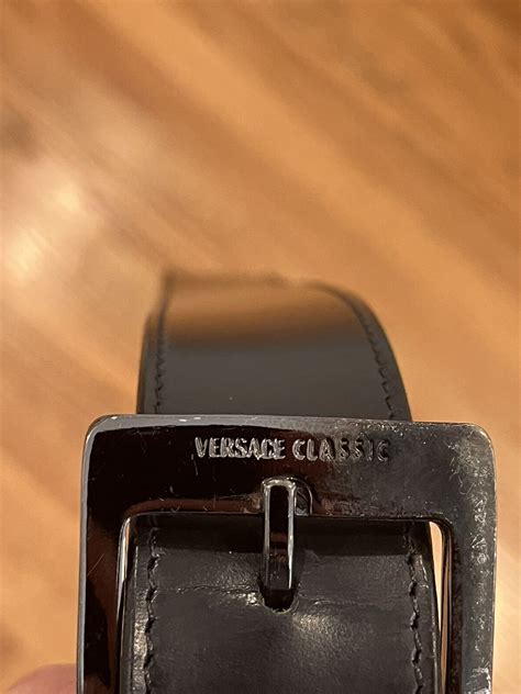 versace collection belt vera pelle